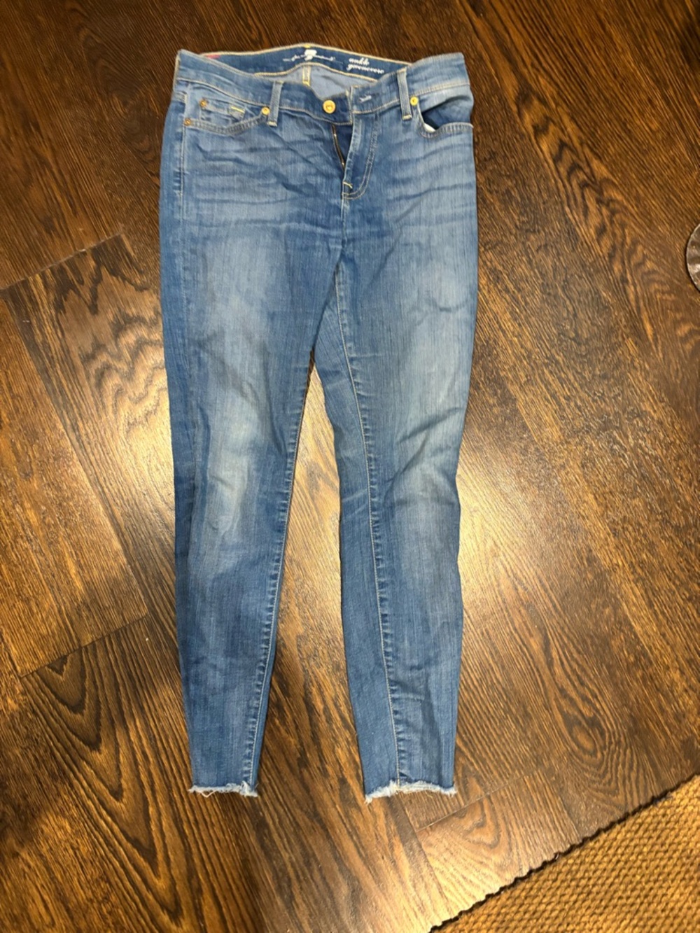 7 for all Mankind Women's Light Blue Skinny Jeans
